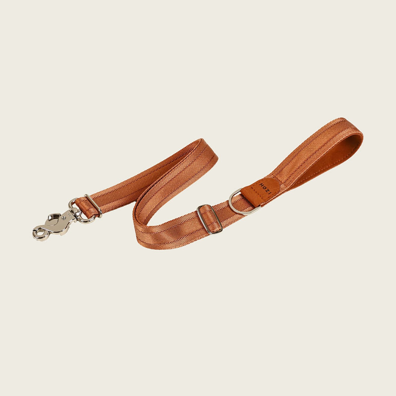 Camel Adjustable Short Dog Leash – Durable Nylon, Auto-Locking Clip, Soft Handle